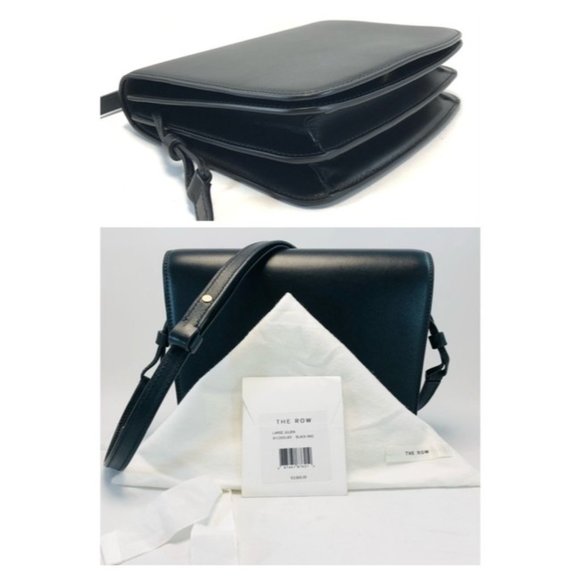 THE ROW Large Julien Black Leather Shoulder Bag - Picture 12 of 12